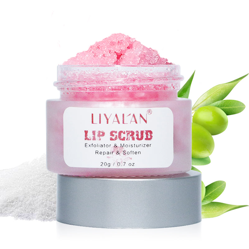 Strawberry Flavor vegan Exfoliator Sugar Lip Scrub